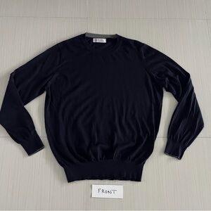Men's navy cashmere silk blend Sweater
